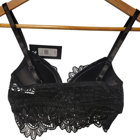 NWT Frederick's of Hollywood Finley Lace Bralette Black Fairy Goth Festival - S - Picture 2 of 6